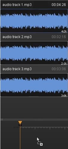 Drag the file for audio editing onto the timeline manually