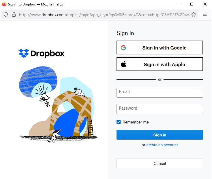 Dropbox import