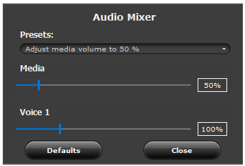 windows with volume settings