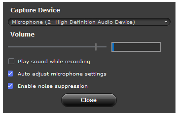 Microphone settings