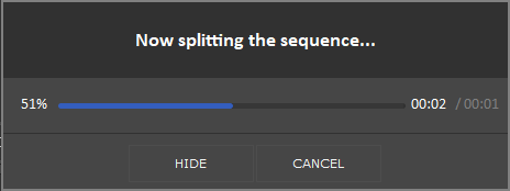 Video Splitter progress