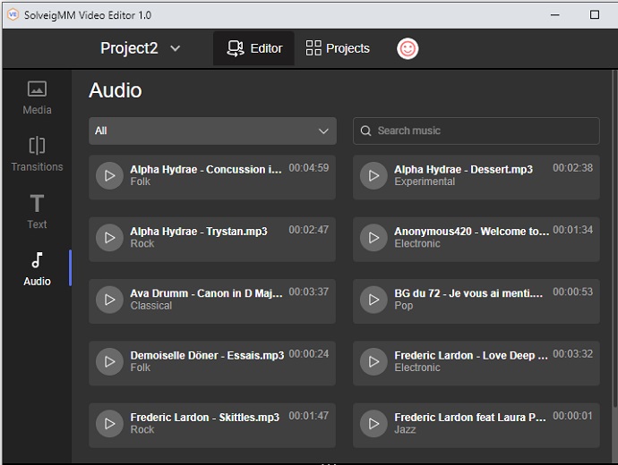 Audio library