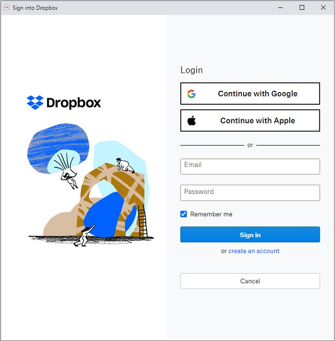 Dropbox importing