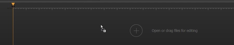 drag the file for editing onto the timeline manually