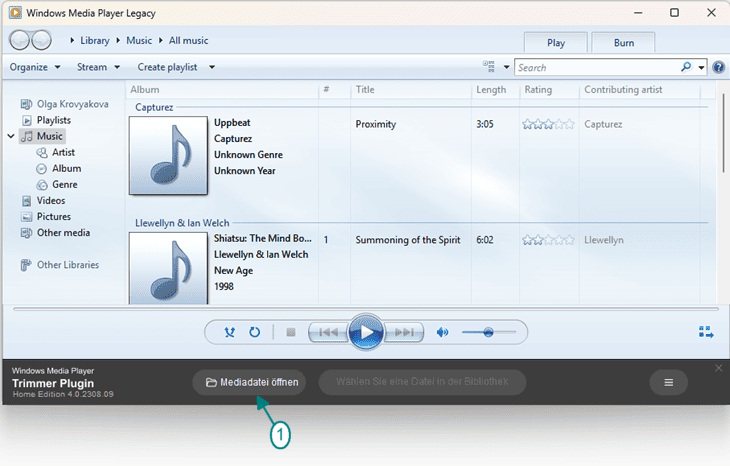 MP3-Datei mit WMP Trimmer Plugin bearbeiten - Bild 1