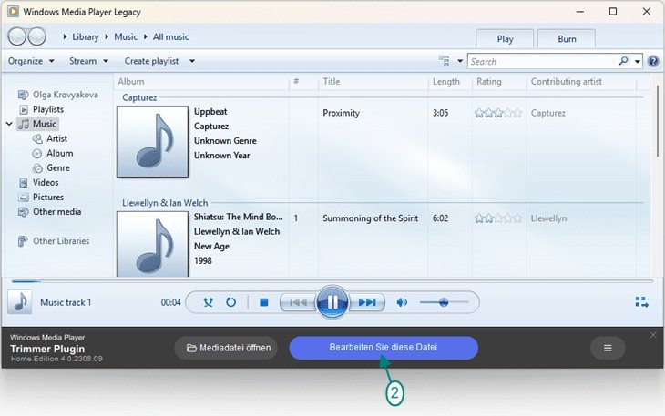 MP3-Datei mit WMP Trimmer Plugin bearbeiten - Bild 2