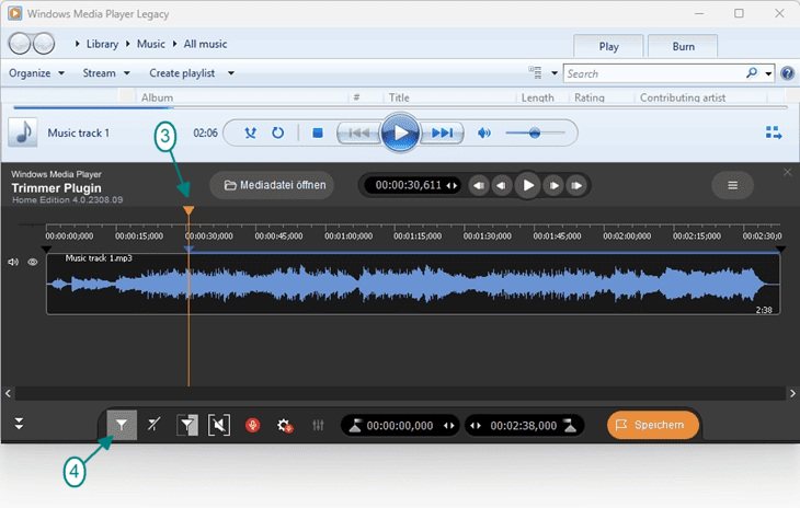 MP3-Datei mit WMP Trimmer Plugin bearbeiten - Bild 3