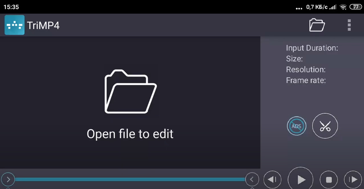 「ファイルを編集のために開く」を選択します。