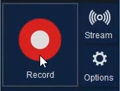 To start recording audio click the big red button - this is the start recording button.