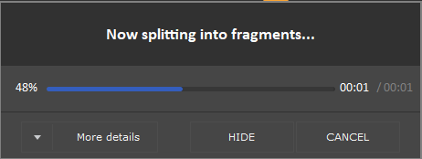 Splitting into fragments