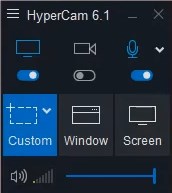 To start recording select the video capture area by clicking on the button “Region”