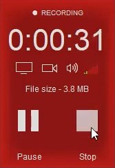 When the broadcast is over click on the “Stop Recording” button on the HyperCam panel