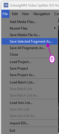 Select the “Save as ...” function