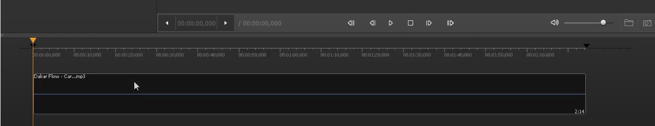 Drag the audio file to the timeline manually