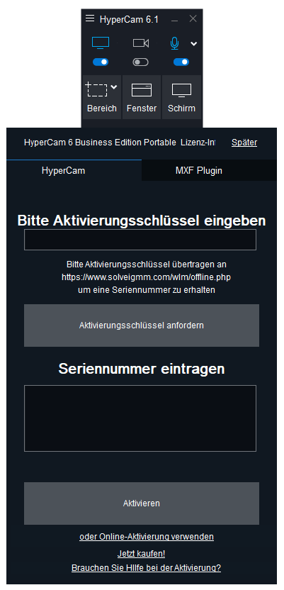 Offlineaktivierung