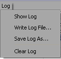 Batch Manager - "Log" menu