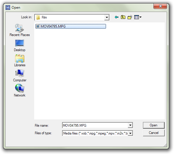 Open File dialog