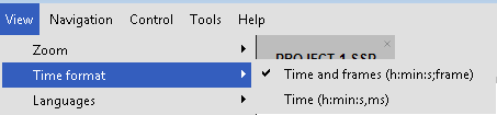 "Time Format" menu