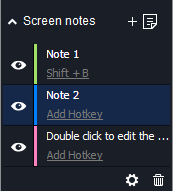 screen notes list