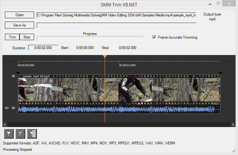 VB.Net Trimming Samples