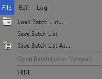 Batch menu - File
