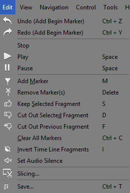 Edit menu