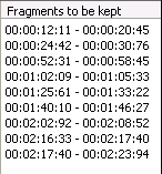 Fragments list