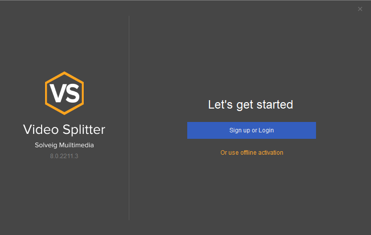 Click "Sign up or Login" to start activation