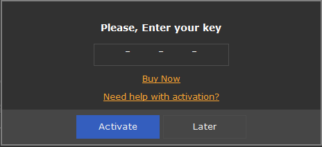 Enter your license key