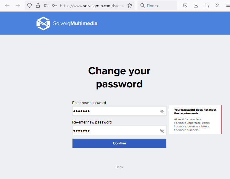 Change your password