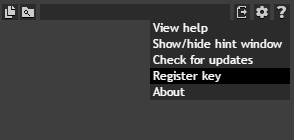 Click "Register key" to start activation